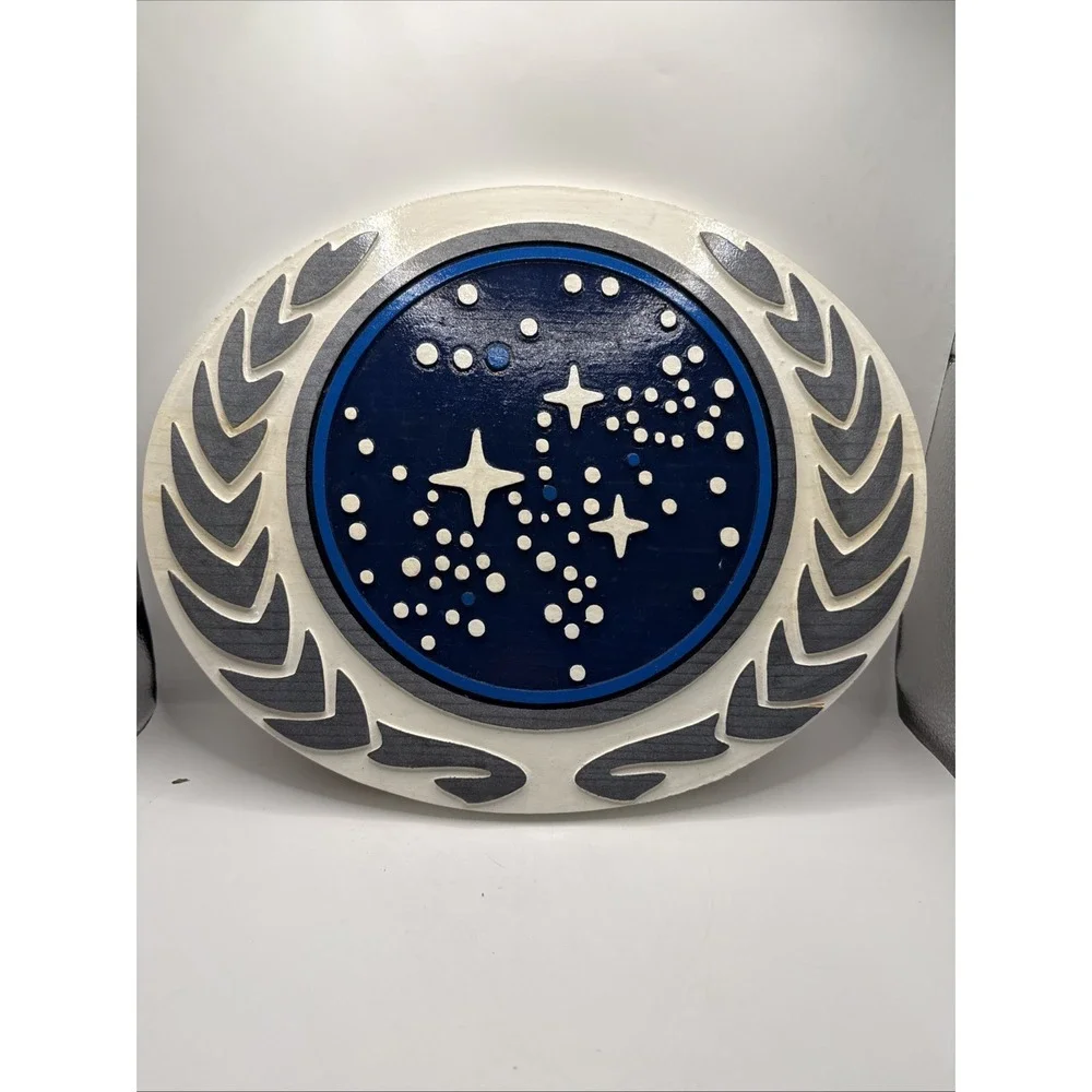 United‎ Federation of Planets Wooden Sign Decor Hanging 3D 13.5